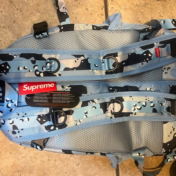 Supreme SS20 Backpack Condura Camo Mint Blue Clip On Tactical Bag Zipper Mesh - Picture 2 of 4